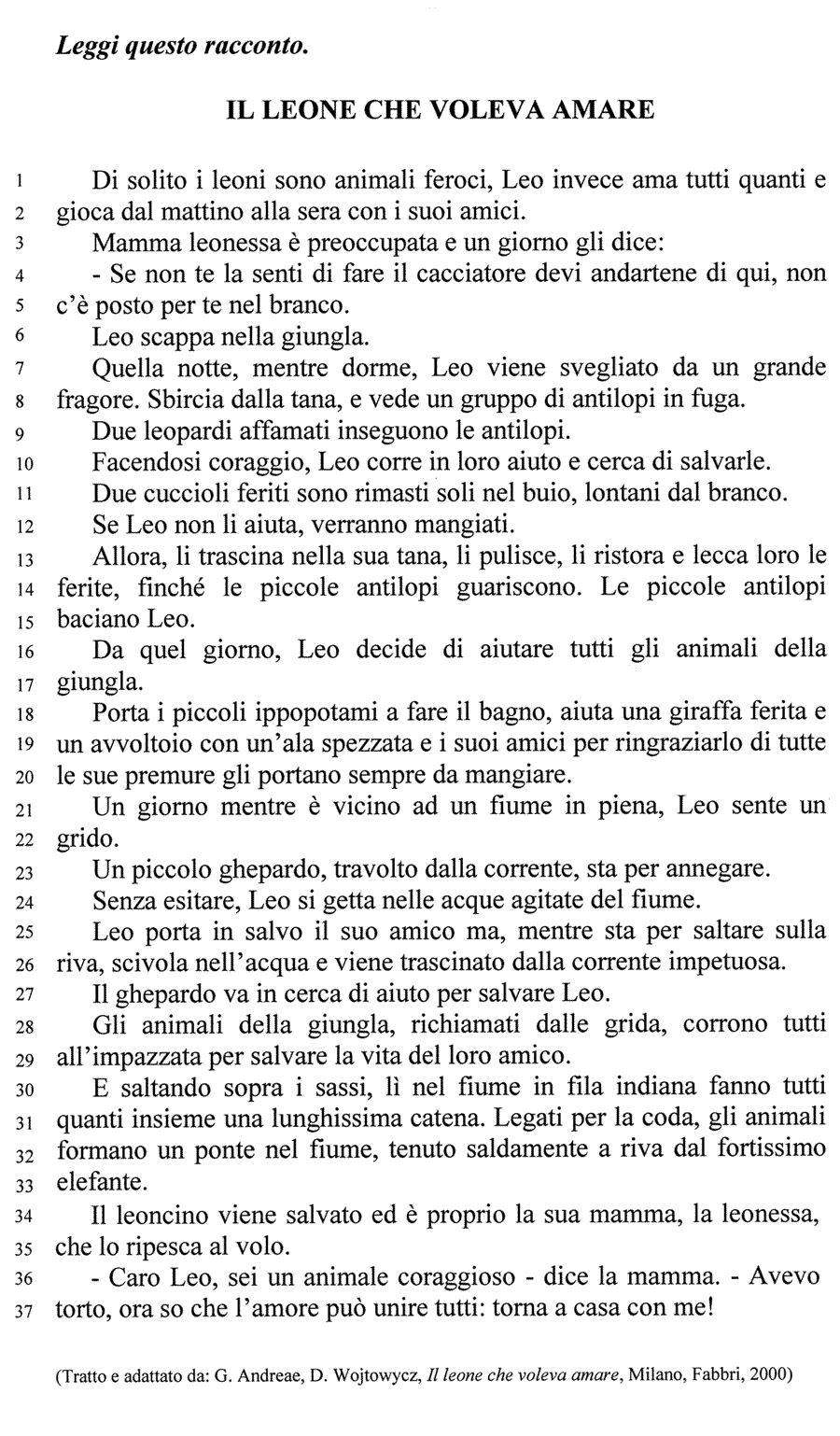 Prova invalsi on line 2003-2004, italiano, seconda elementare